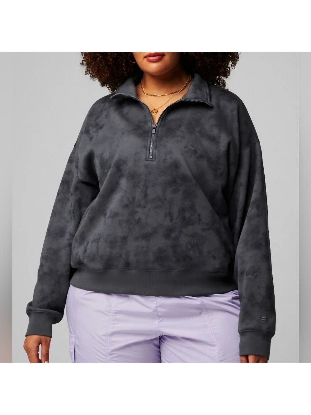 Fabletics Cozy Fleece Half Zip Sweatshirt 2X New With Tags - Picture 2 of 7